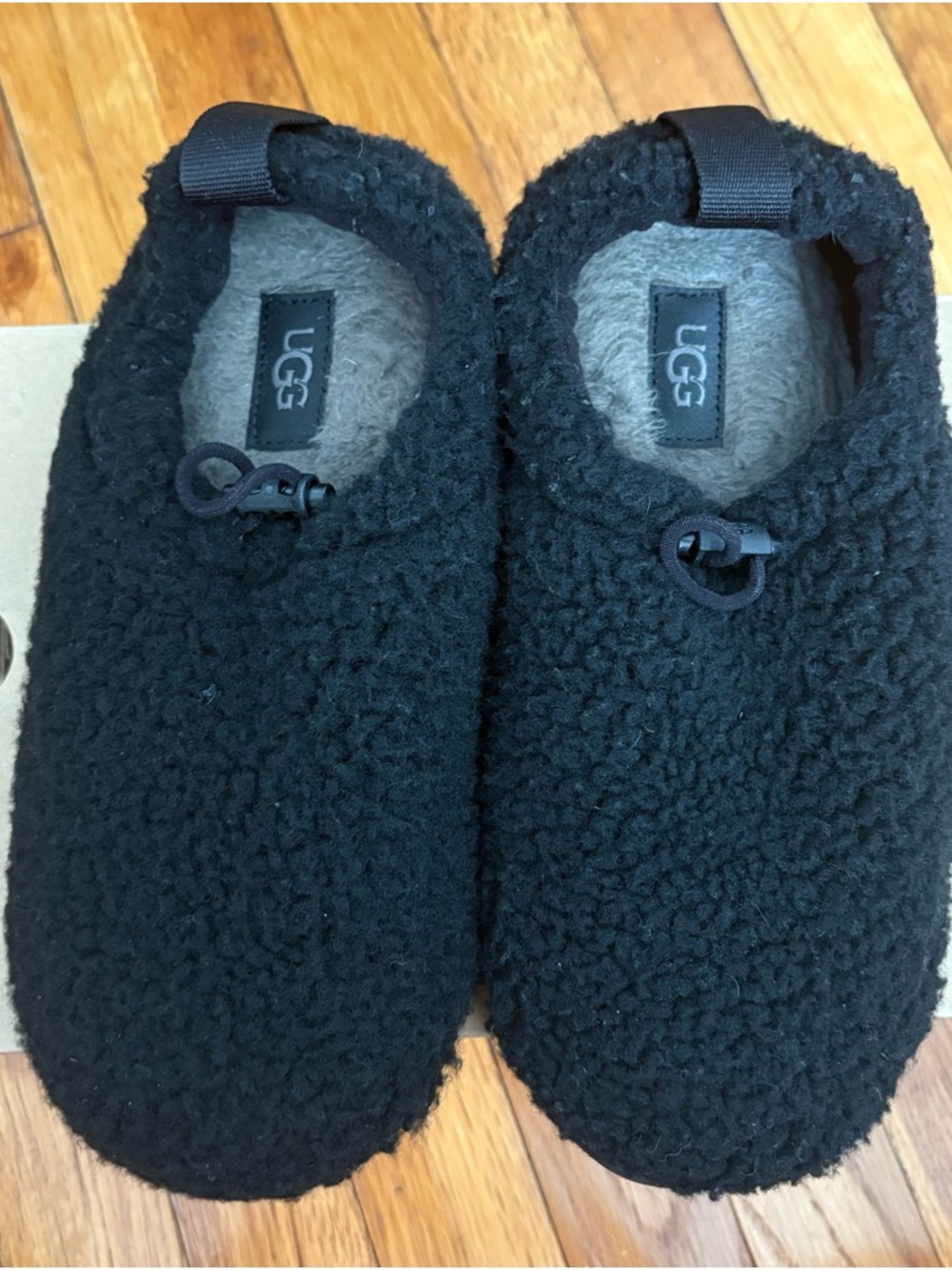 UGG Black Plushy Slipper